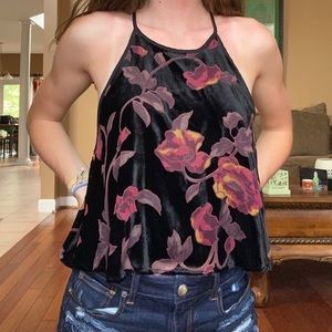 Forever 21 Black and Rose Tank Top